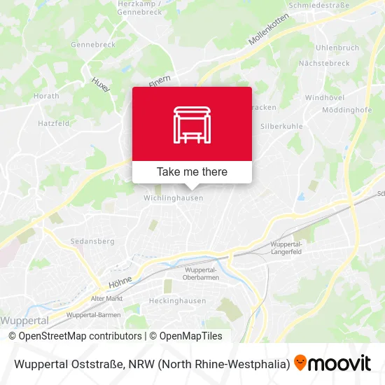 Wuppertal Oststraße map