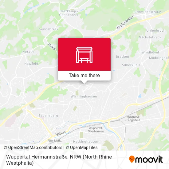 Wuppertal Hermannstraße map