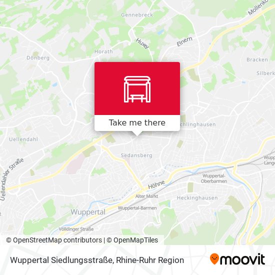 Wuppertal Siedlungsstraße map
