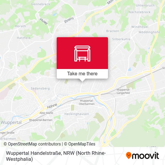 Wuppertal Handelstraße map