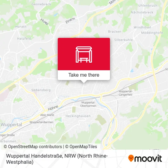 Карта Wuppertal Handelstraße
