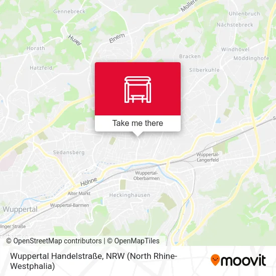 Карта Wuppertal Handelstraße