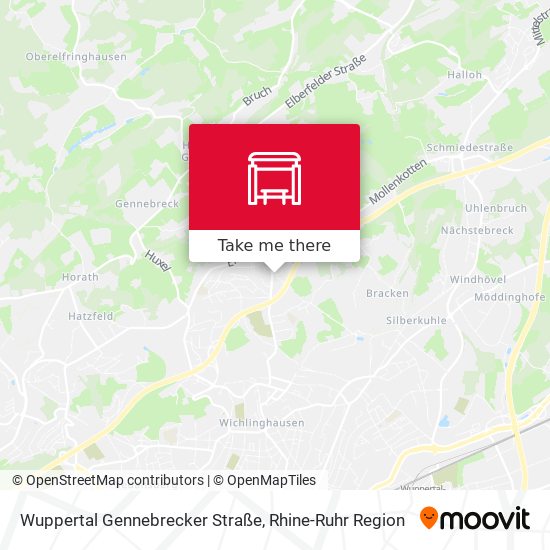 Wuppertal Gennebrecker Straße map