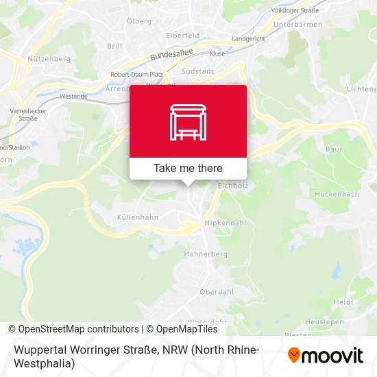 Wuppertal Worringer Straße map