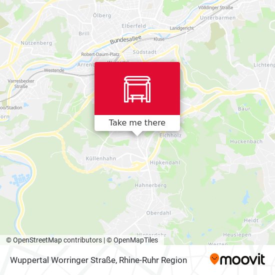 Wuppertal Worringer Straße map