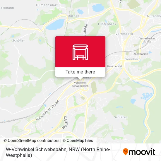 Карта W-Vohwinkel Schwebebahn