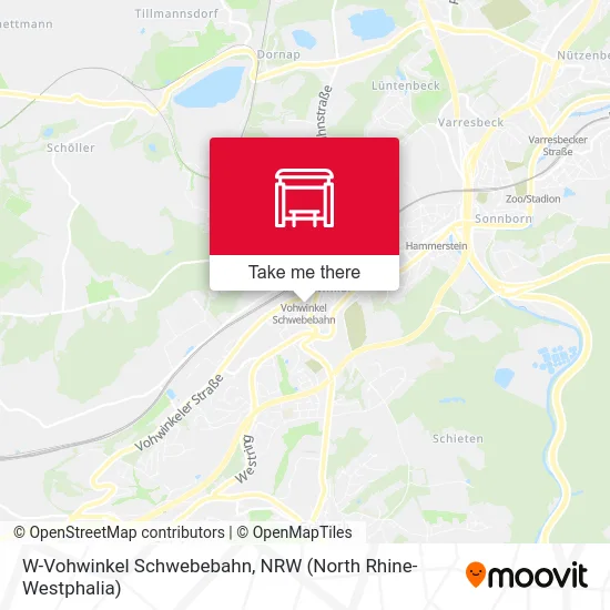 Карта W-Vohwinkel Schwebebahn