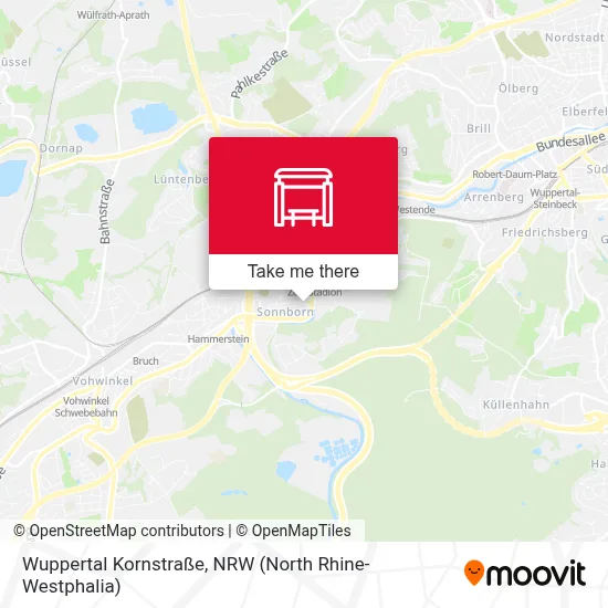 Wuppertal Kornstraße map