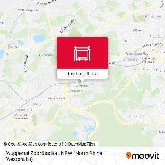 Карта Wuppertal Zoo/Stadion