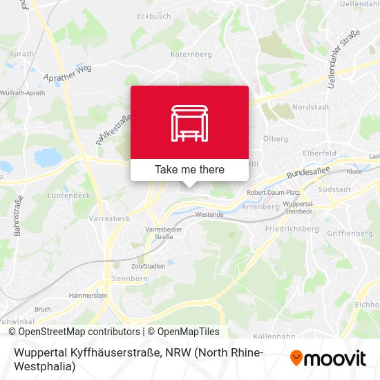 Wuppertal Kyffhäuserstraße map