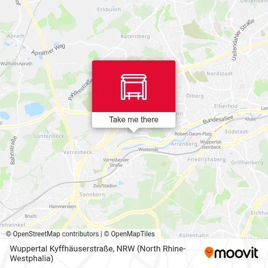 Wuppertal Kyffhäuserstraße map
