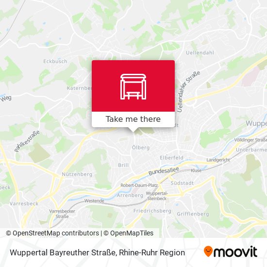 Wuppertal Bayreuther Straße map