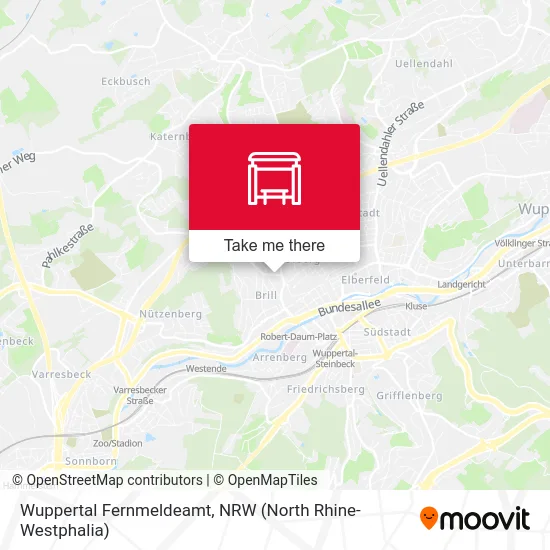 Wuppertal Fernmeldeamt map