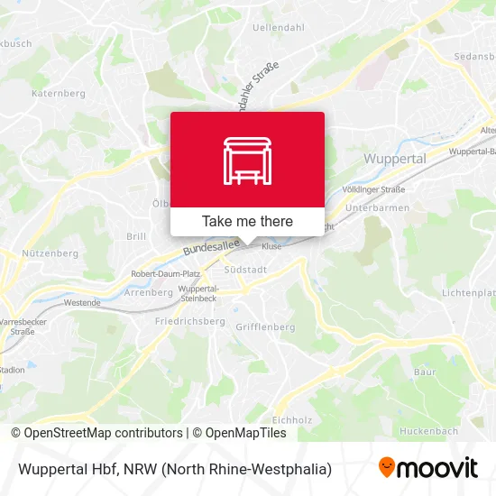 Карта Wuppertal Hbf