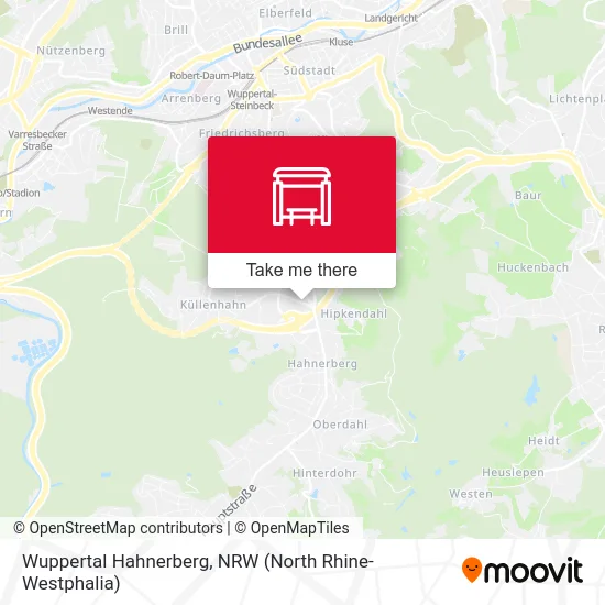 Wuppertal Hahnerberg map