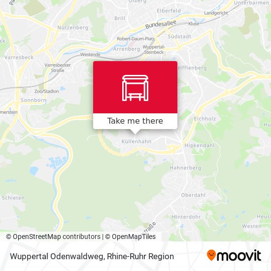Wuppertal Odenwaldweg map