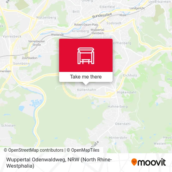 Wuppertal Odenwaldweg map