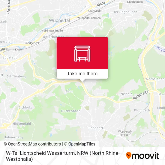 Карта W-Tal Lichtscheid Wasserturm