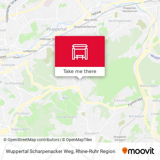 Wuppertal Scharpenacker Weg map