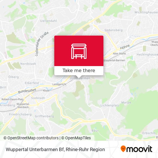 Wuppertal Unterbarmen Bf map
