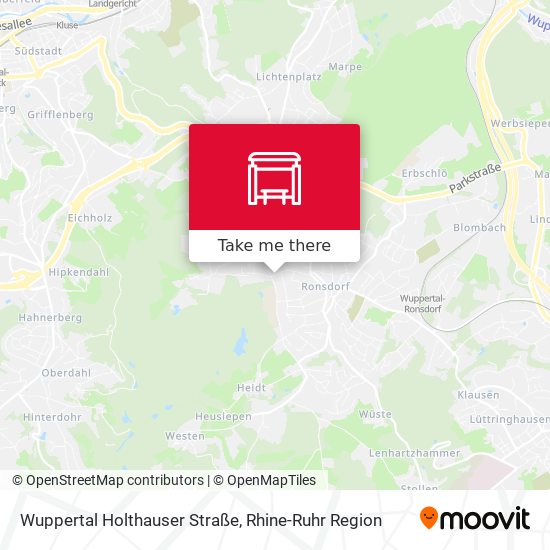 Wuppertal Holthauser Straße map