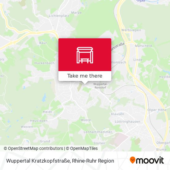Wuppertal Kratzkopfstraße map