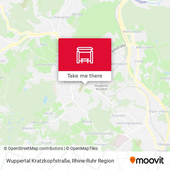 Wuppertal Kratzkopfstraße map