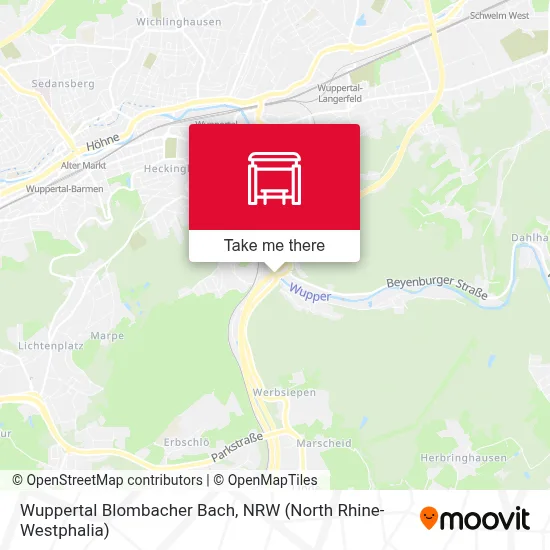 Wuppertal Blombacher Bach map