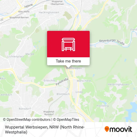 Wuppertal Werbsiepen map