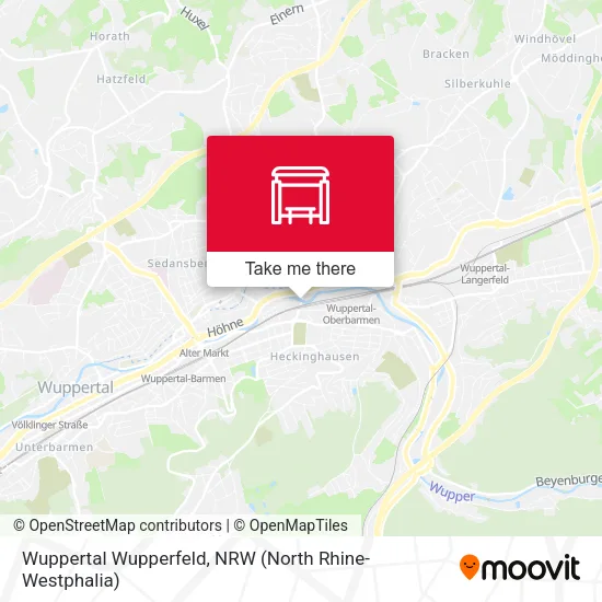 Карта Wuppertal Wupperfeld