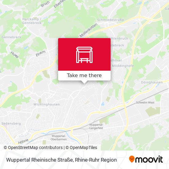 Wuppertal Rheinische Straße map