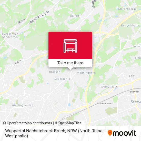 Карта Wuppertal Nächstebreck Bruch