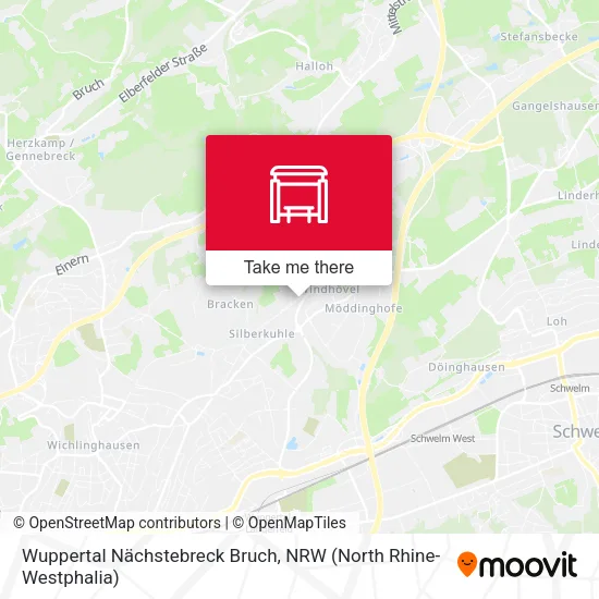 Карта Wuppertal Nächstebreck Bruch