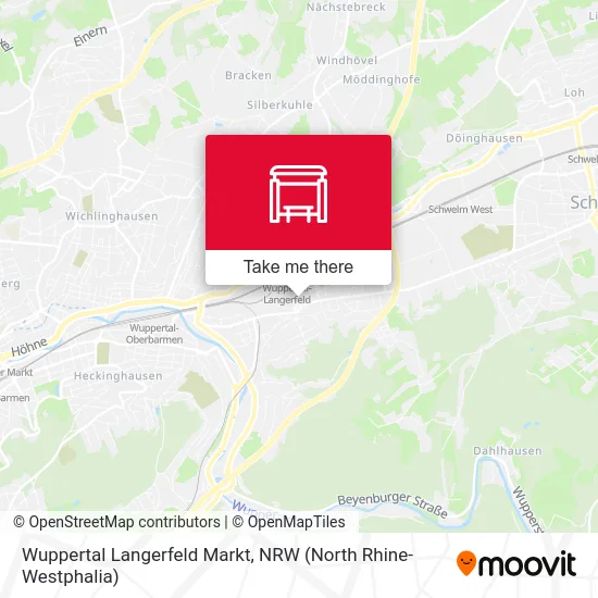 Wuppertal Langerfeld Markt map