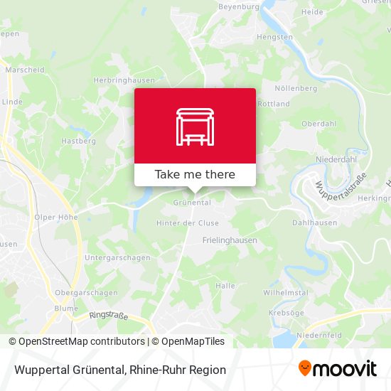 Wuppertal Grünental map