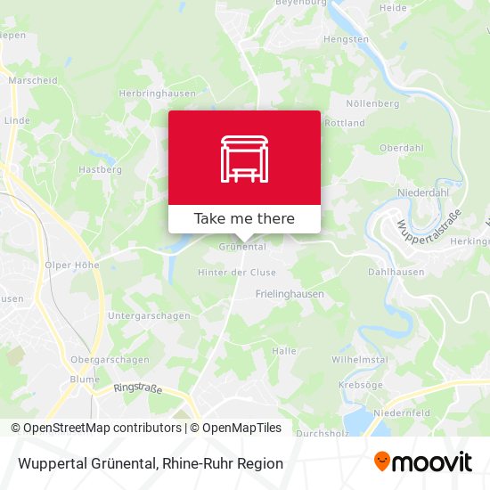 Wuppertal Grünental map