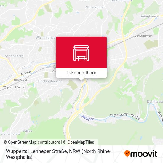 Wuppertal Lenneper Straße map