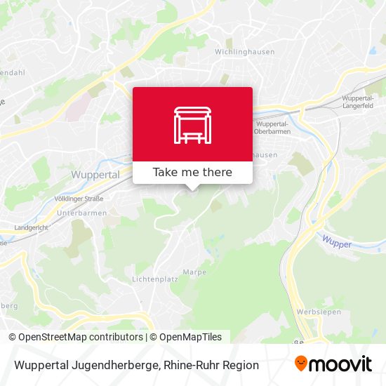 Wuppertal Jugendherberge map