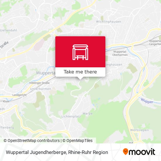 Wuppertal Jugendherberge map