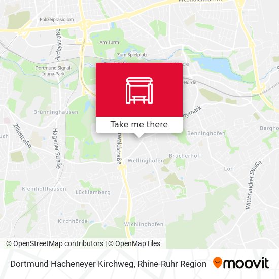 Dortmund Hacheneyer Kirchweg map