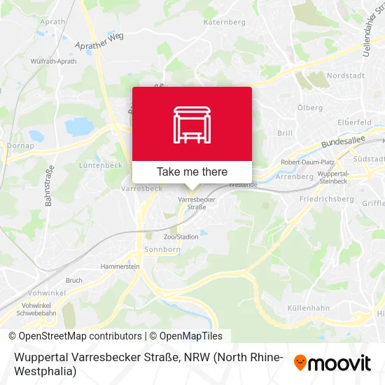 Карта Wuppertal Varresbecker Straße