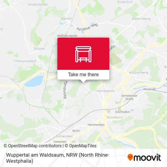 Wuppertal am Waldsaum map