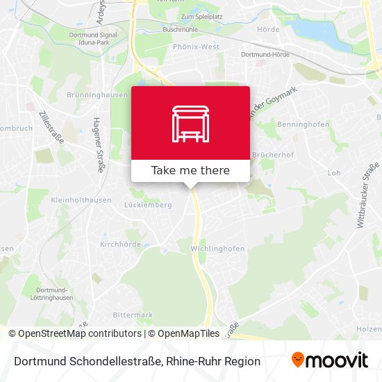 Dortmund Schondellestraße map
