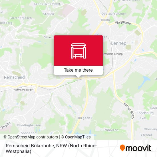 Remscheid Bökerhöhe map