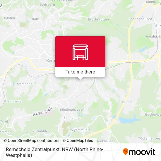 Карта Remscheid Zentralpunkt