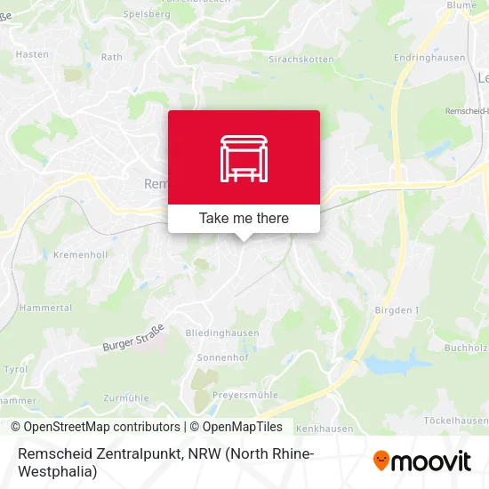 Карта Remscheid Zentralpunkt