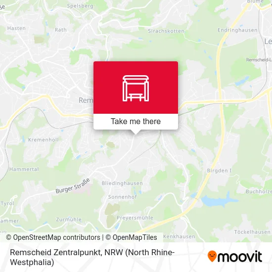 Карта Remscheid Zentralpunkt