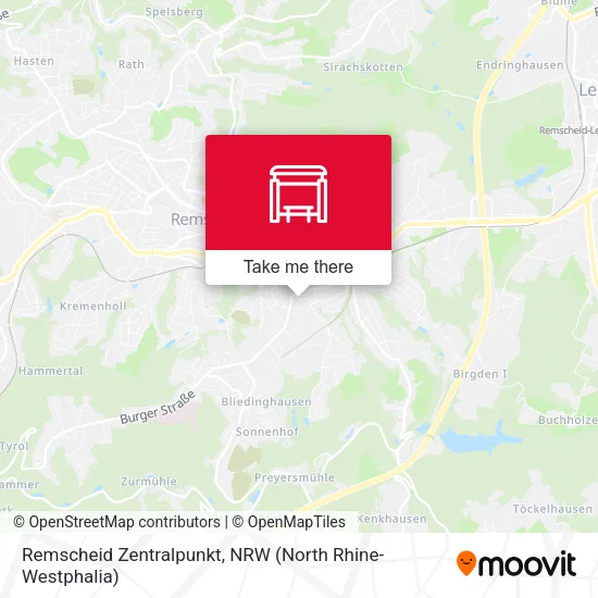 Карта Remscheid Zentralpunkt