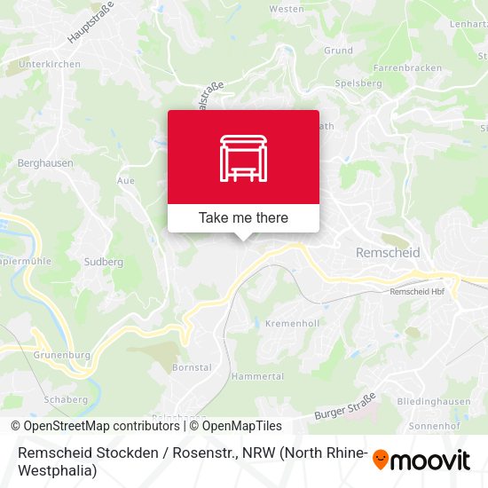 Карта Remscheid Stockden / Rosenstr.