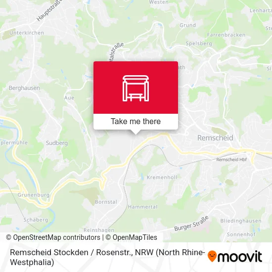 Карта Remscheid Stockden / Rosenstr.